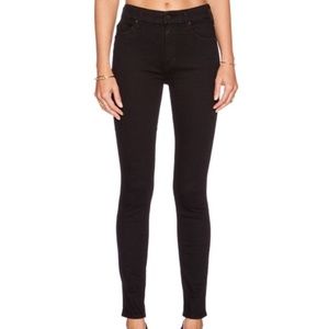 Mother High Waisted Looker Black Jeans